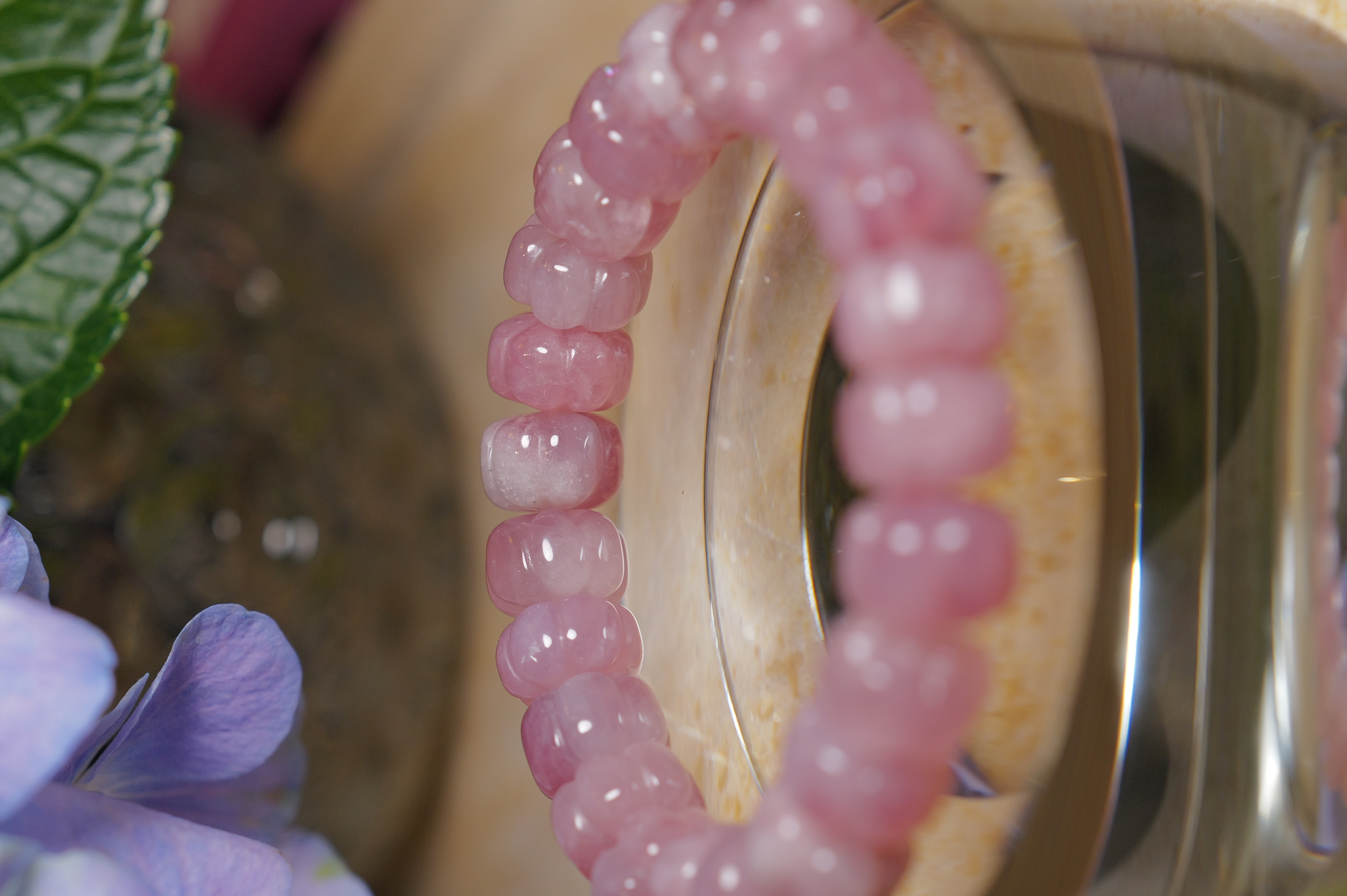  ༒ 手圍16.5cm 12mm 紫馬粉粉水晶手串༒  BR.3629HA8ZAA-RB16* 2sf>