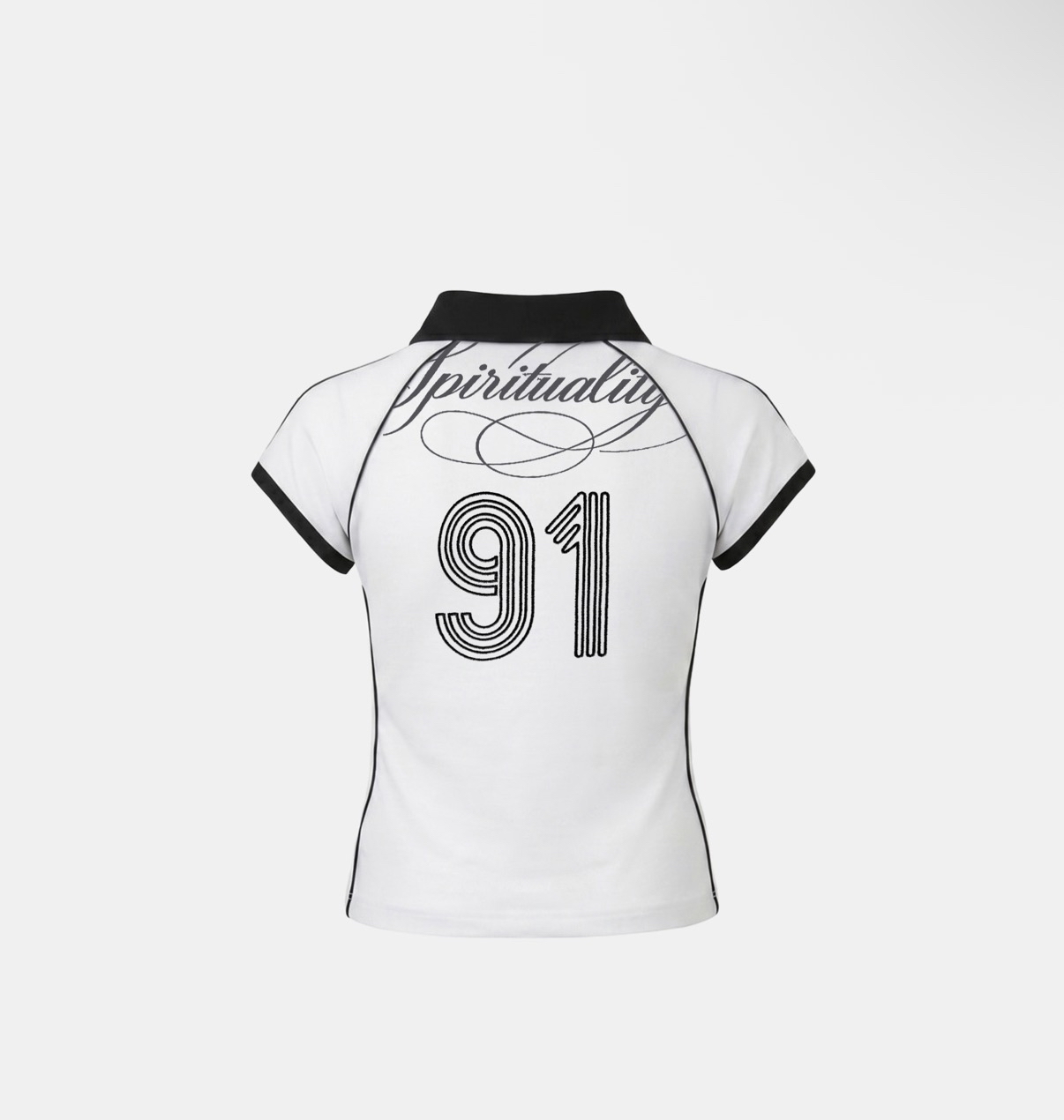 BADBLOOD新款[w-tee26-157] 90s Vintage Club Jersey Polo T-Shirt - White