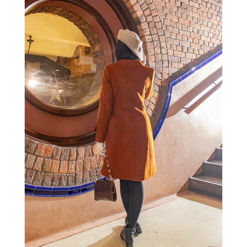 (Last L)1960s MOD style Double Layer Cashmere & Wool Winter Jacket/Coat (FM161)