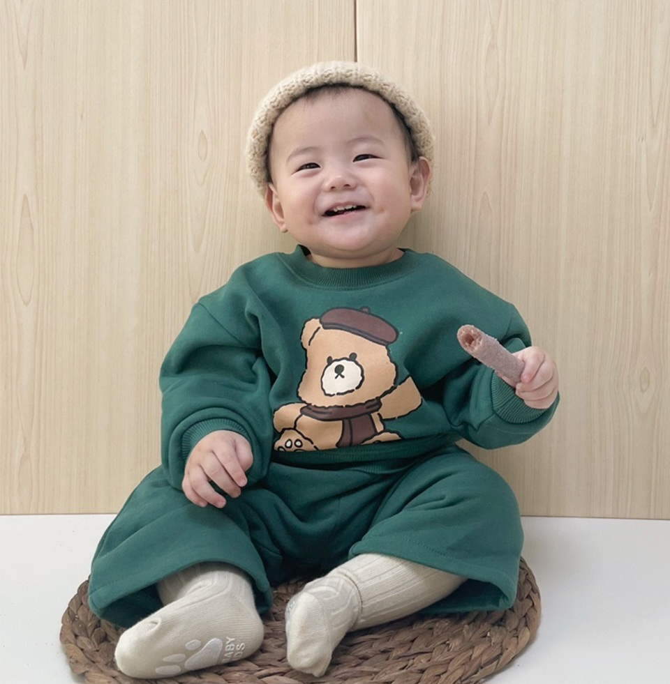 UBMOM 2023 Winter Teddy Series Berry Teddy 長褲-綠色
