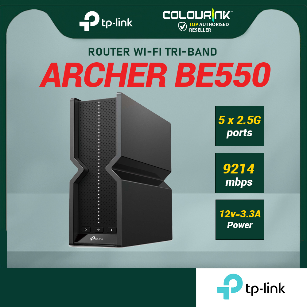 TP-Link Archer BE550 BE9300 Tri-Band Wi-Fi 7 Router | 9214 Mbps, 2.5Gbps Ports, Gaming & 8K Streaming, EasyMesh, HomeShield