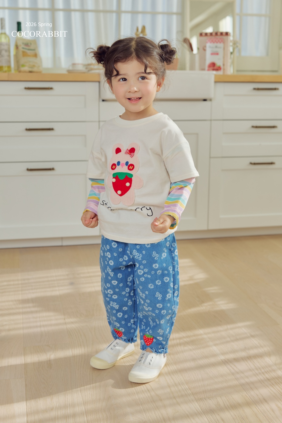 兔兔🐰 假兩件 Top / 士多啤梨🍓 牛仔褲