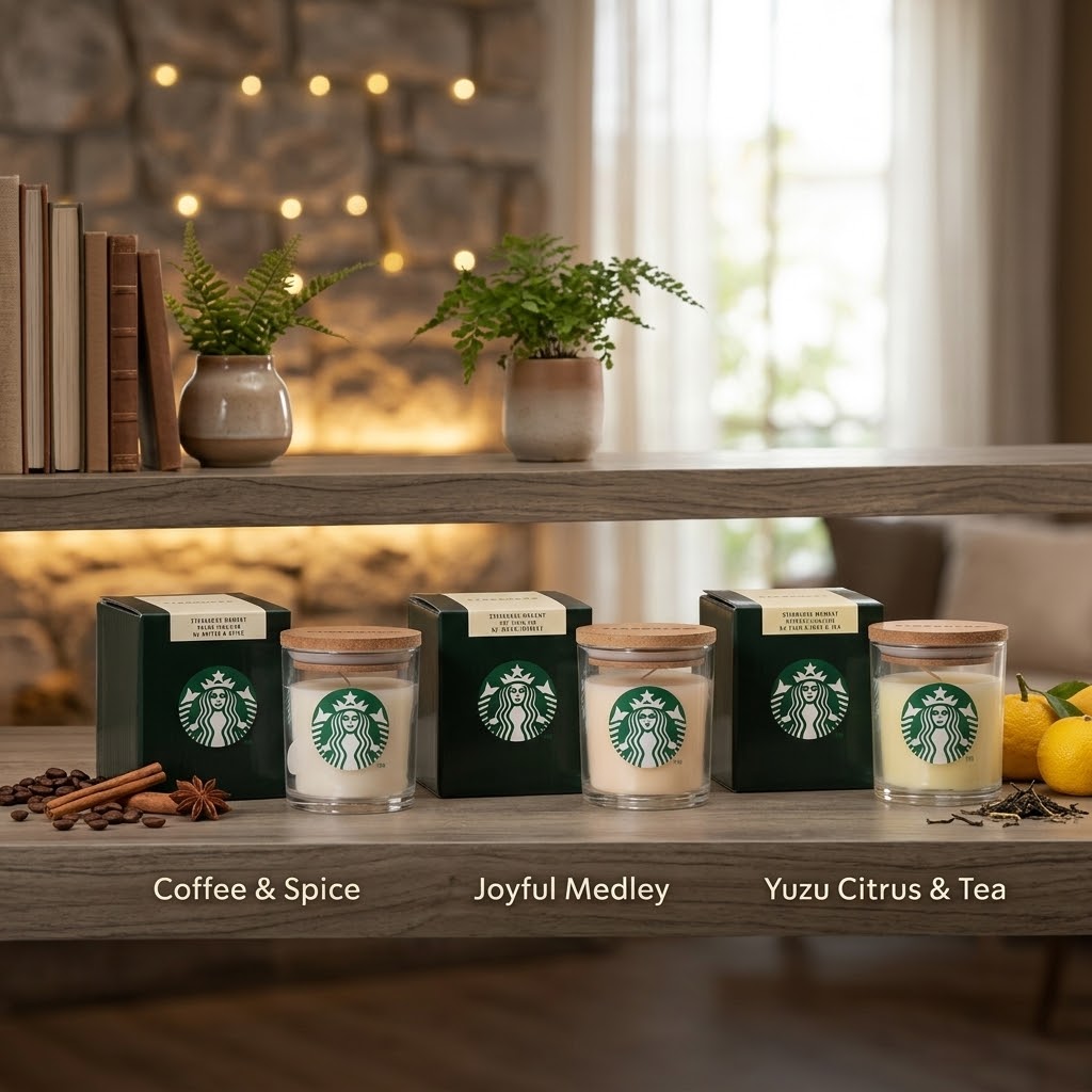 《日本 🇯🇵 STARBUCKS Colors of Holiday 聖誕系列》香薰蠟燭 yuzu citrus & tea (柚子柑橘和茶香氣)
