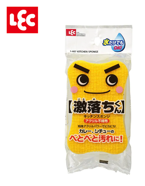 S807 (Y) /"激落君"去油污清潔海綿(不織布)LEC
