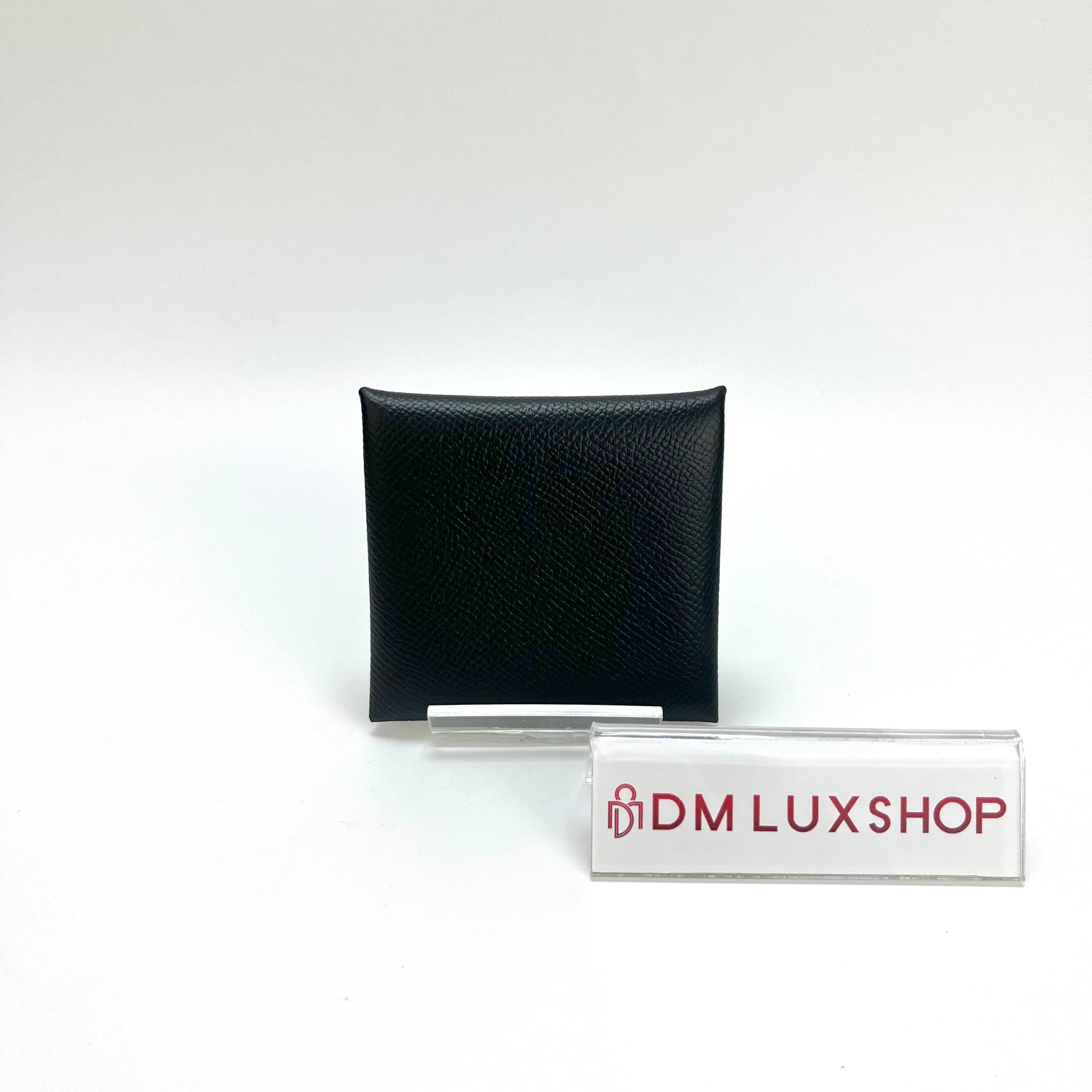 Hermes Bastia Change Purse Noir PHW (Stamp U, Y: 2022)