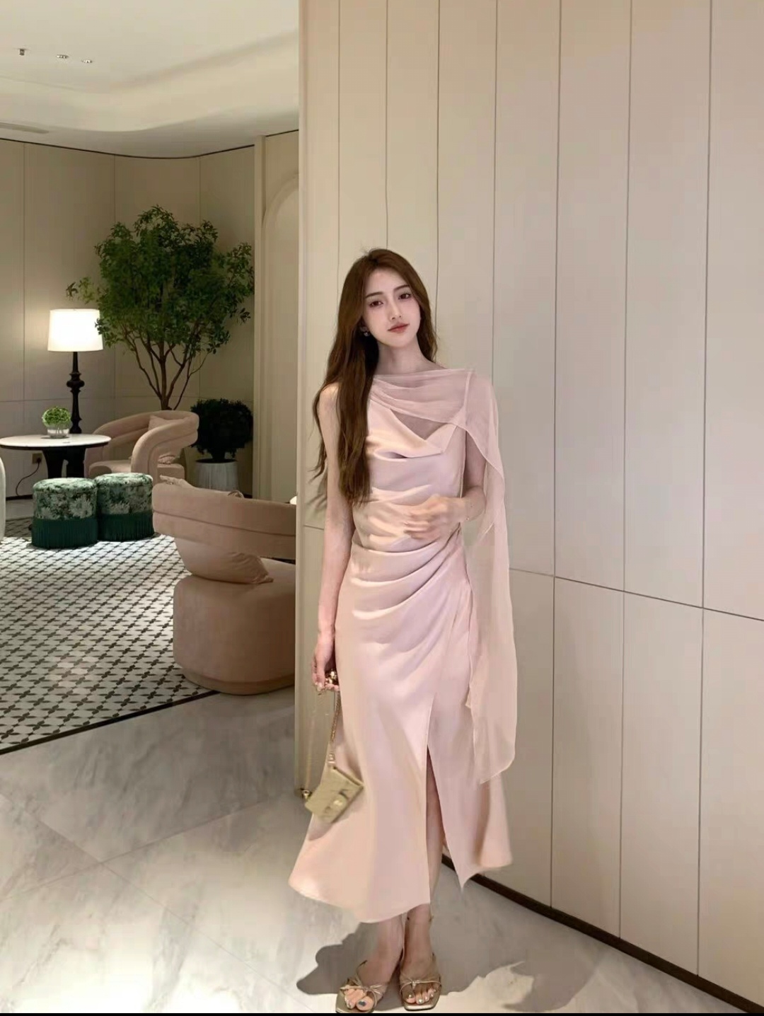 DR490千金飘带连身裙