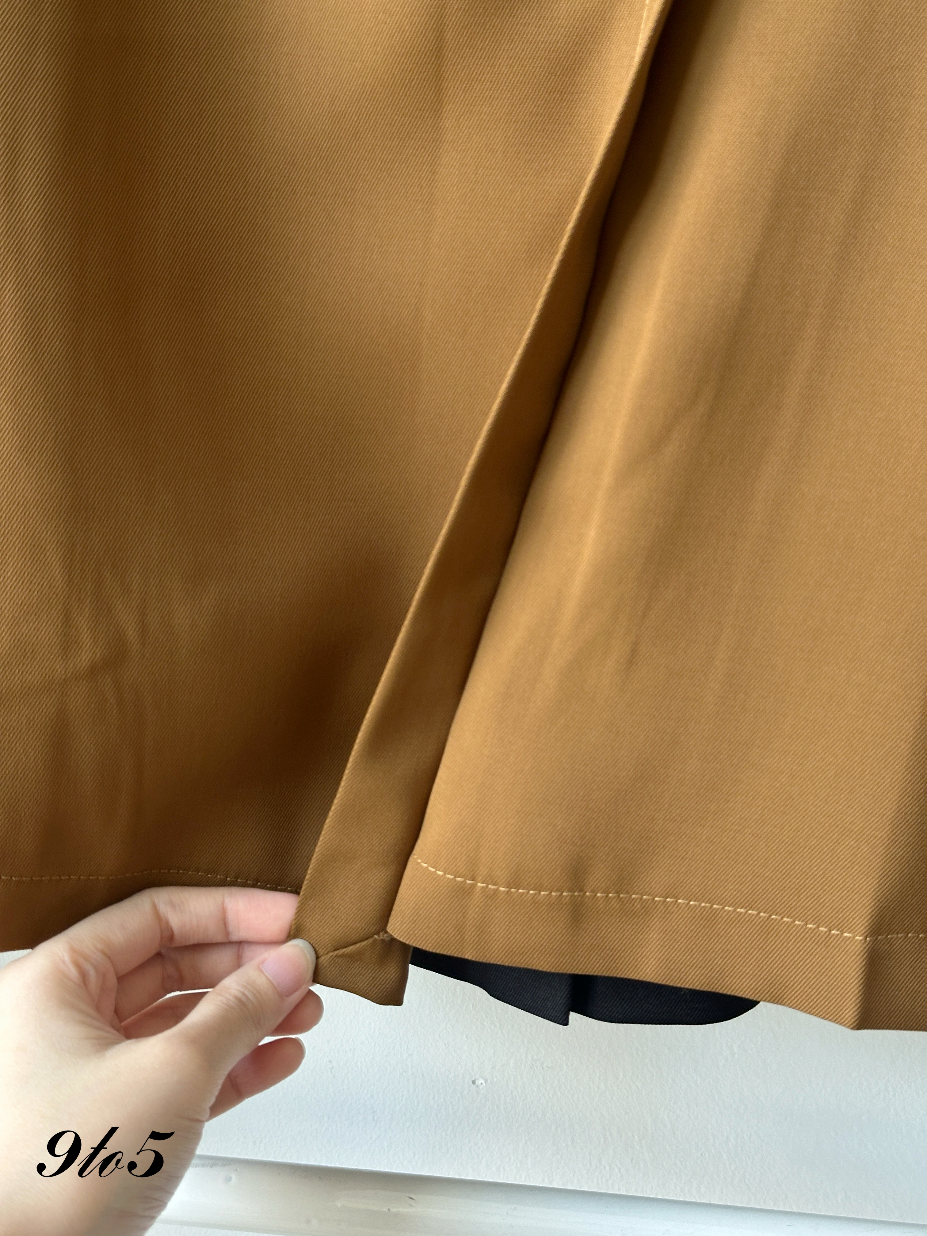 S1888 Side Pleated Skirt - Black & Brown
