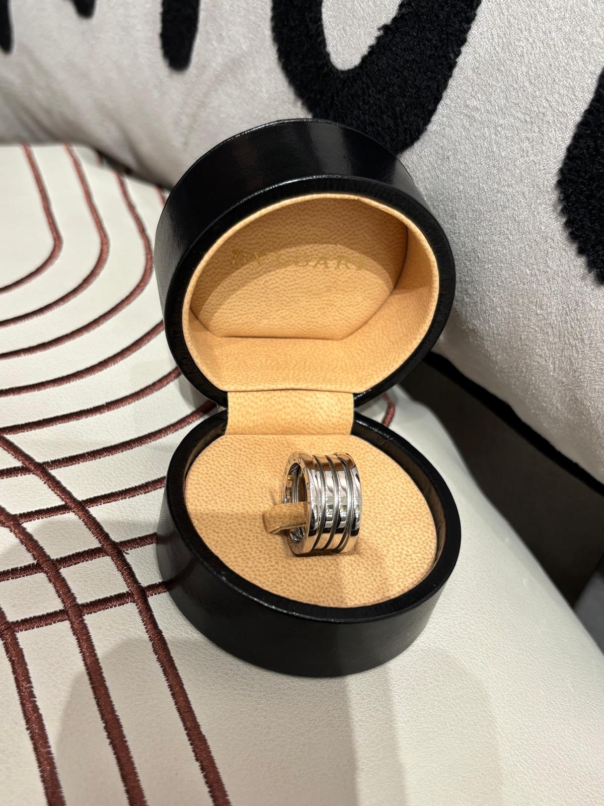 Bvlgari 18K White Gold B.Zero Three-Brand Ring 100%Authentic, 98%New ✅Box