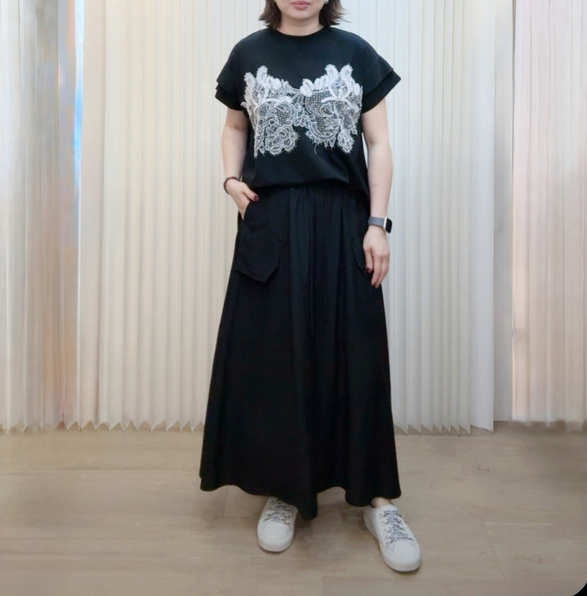 全像根腰半身長裙 M406 416801339