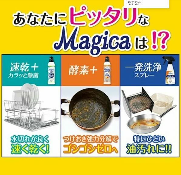 LION 獅王Charmy Magica酵素除菌濃縮去油污洗潔精 880ml -1件