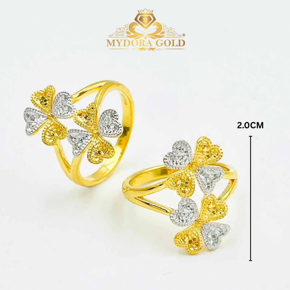 MYDORA Cincin Twin Lucky Four In Love (5G) l EMAS 916/22K