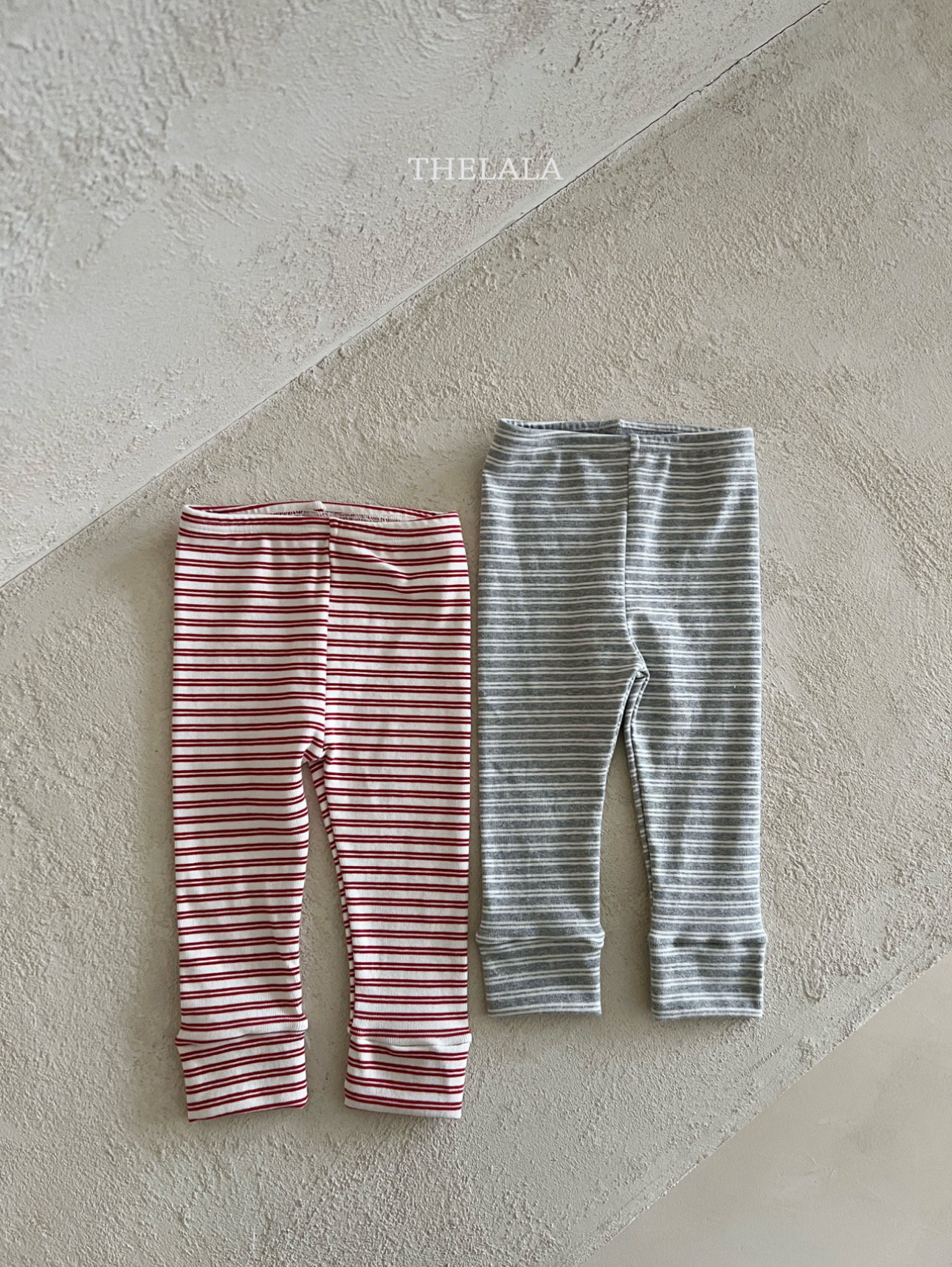 🌸預訂 韓國直送🌸🇰🇷THELALA兩色標籤條紋打底褲