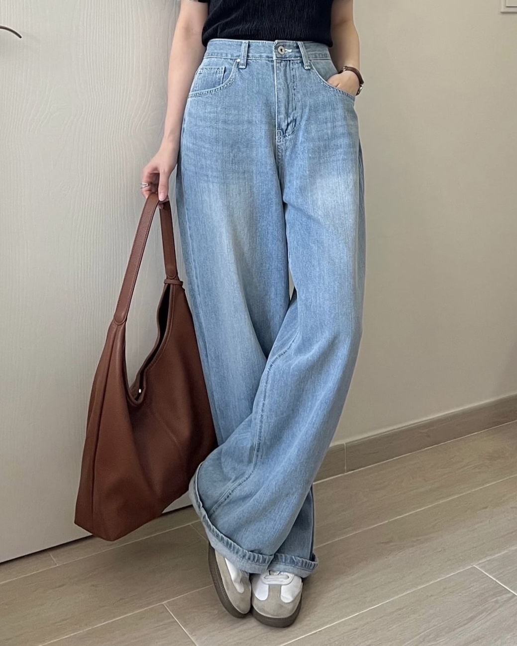 軟布大長腿牛仔褲 推薦