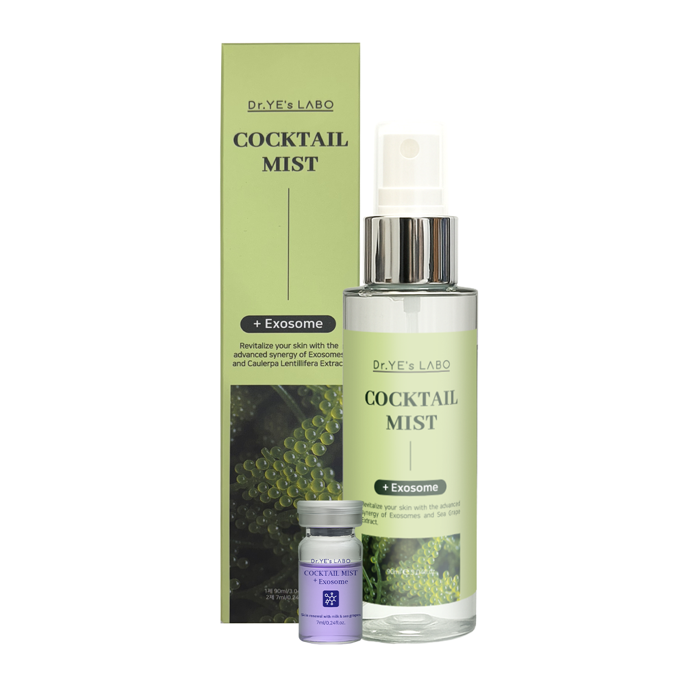 DR.YE's LABO 高效修護外泌體+海葡萄精萃水  COCKTAIL MIST+EXOSOME SEA GRAPE EXTRACT (90ML+7.2ML) (LA022)