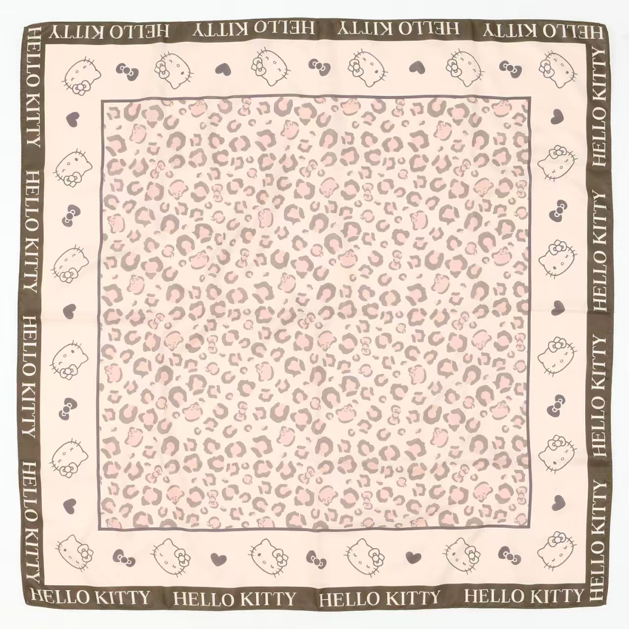 日本直送 Sanrio 大圍巾 88 x 88cm｜Kitty 貓豹紋・平成少女款｜潮流配飾 Sanrio large scarf