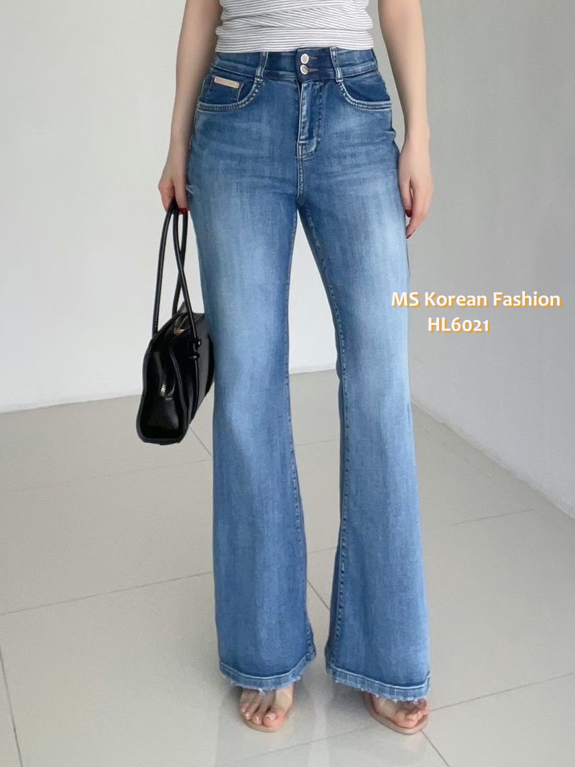 HL6021 韓國🌼Howluk高腰雙鈕喇叭牛