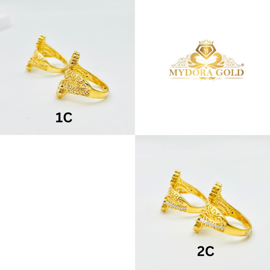 MYDORA Cincin Duo Blossom Jawa Spiral (5G) | EMAS 916/22K