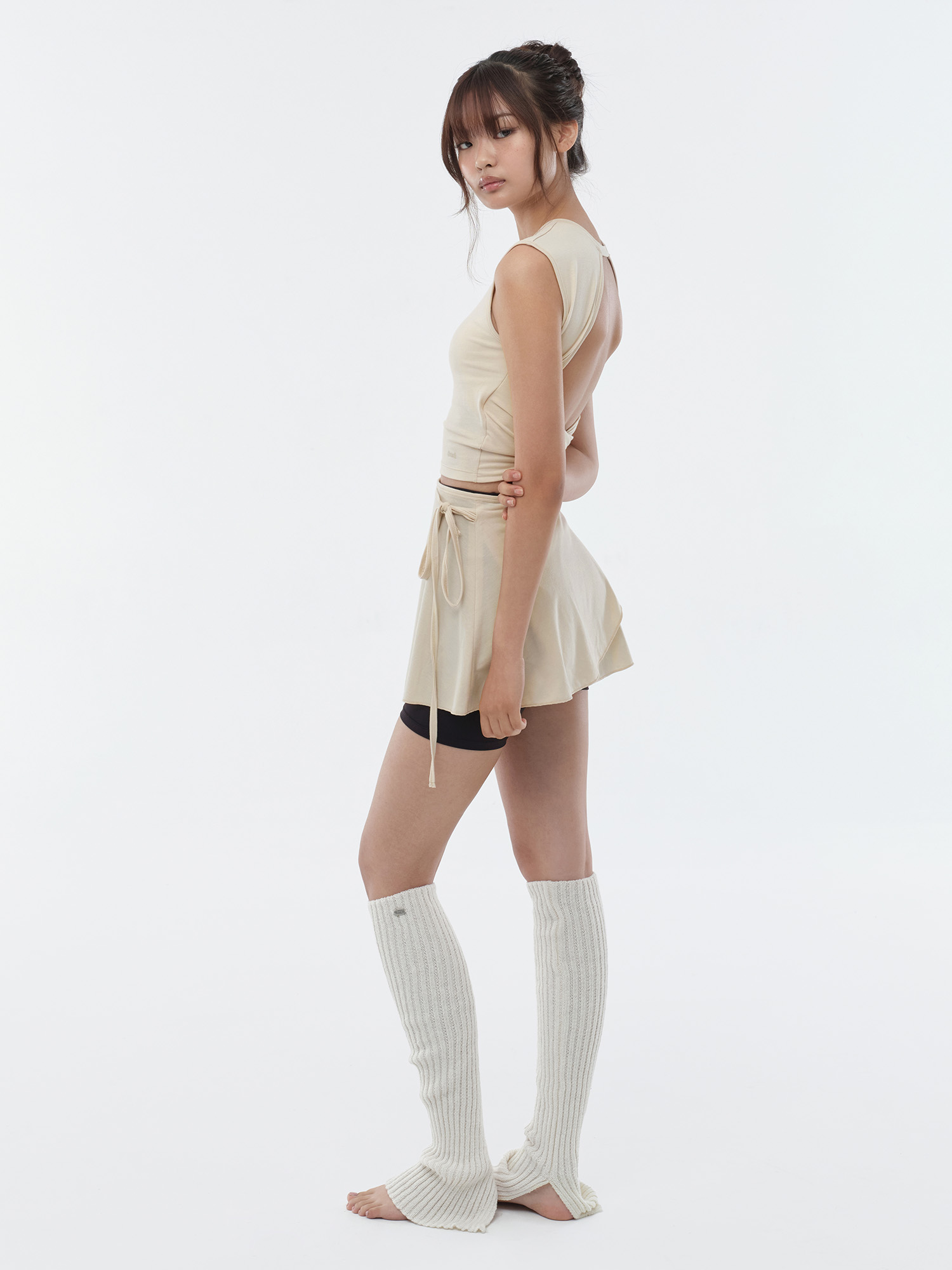 預購_Flared Cover-up Wrap Skirt by Conch