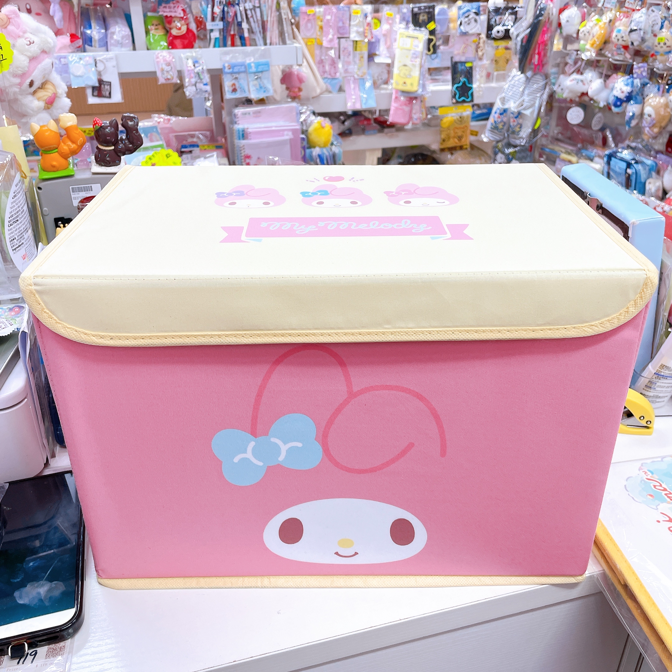 本店獨家發售！日本直送日本版新款蛋黃哥Melody Kurumi Twinstar 25×38×25cm 收納箱