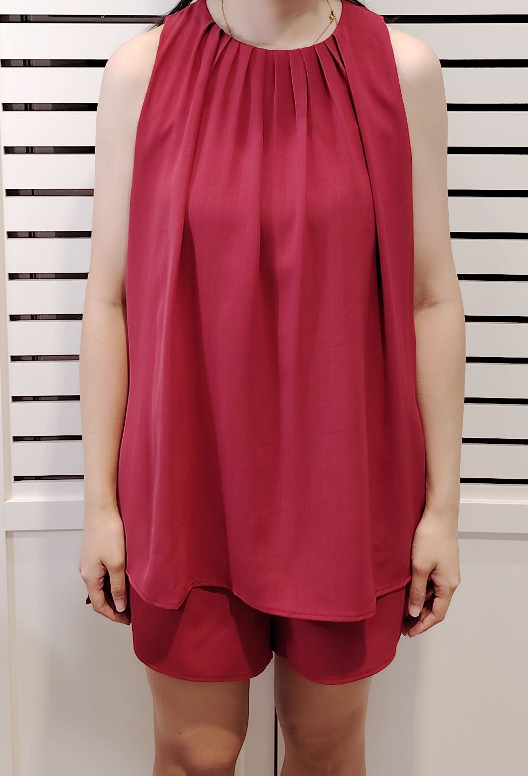 25006 Set Cutin Blouse With Short Pant