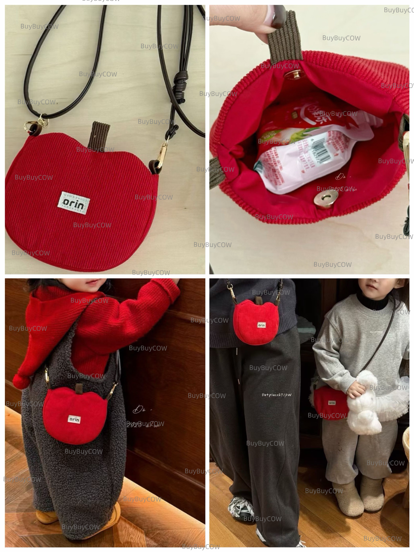 親子大紅蘋果小斜包🍎