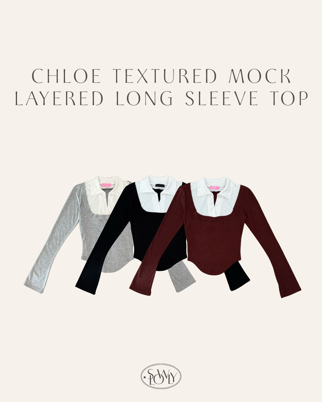 歐美幼坑紋假兩件長袖上衣(三色入)