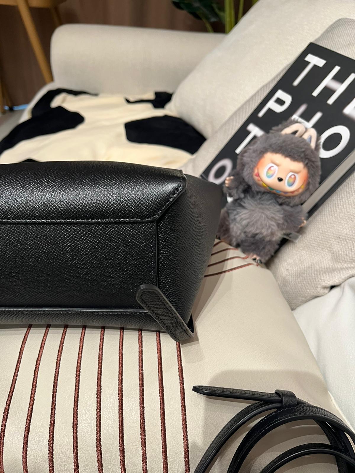 Celine nano belt bag black 黑色牛皮 100%Authentic, 99%New ✅收據✅Dust bag