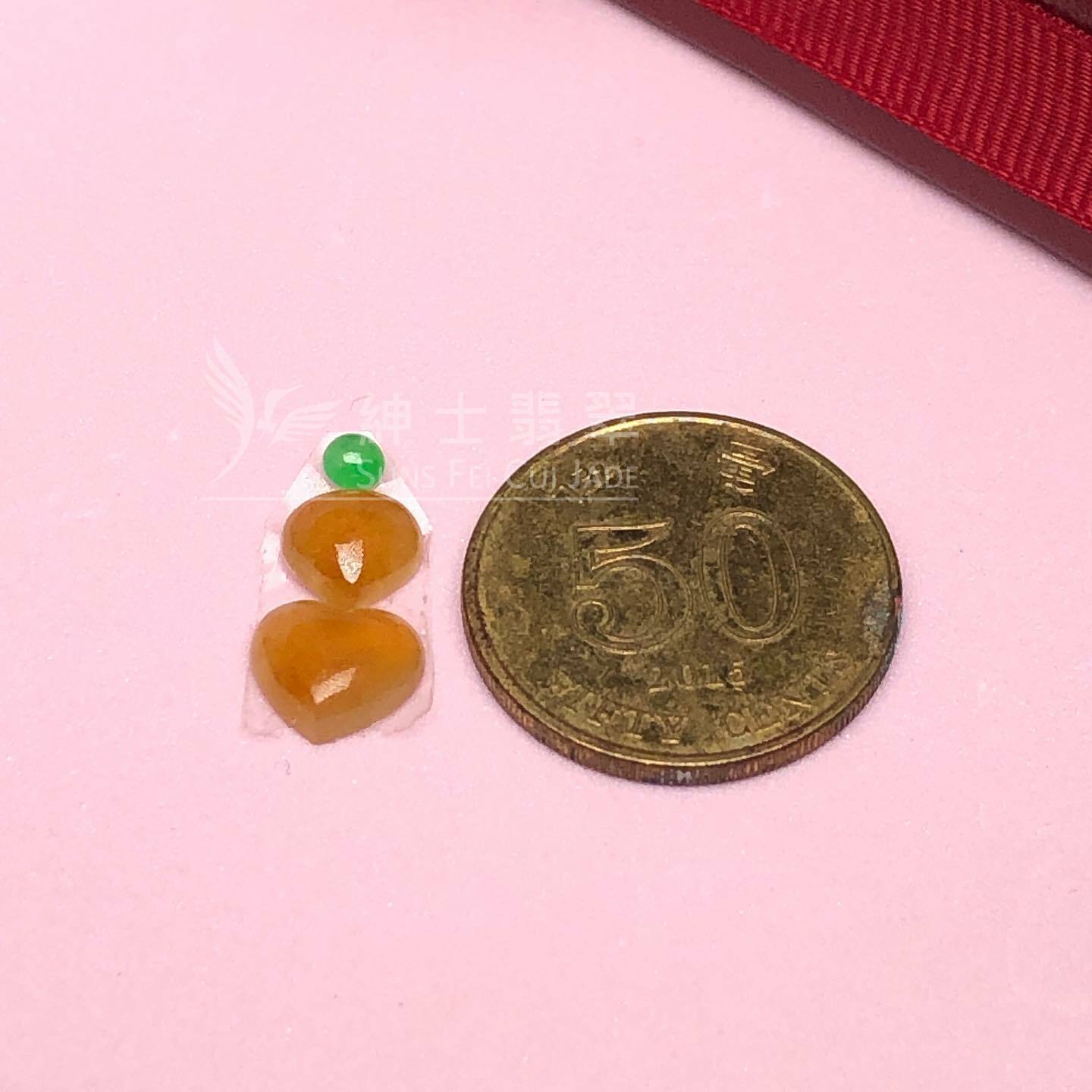 翡色蛋面拼小綠蛋