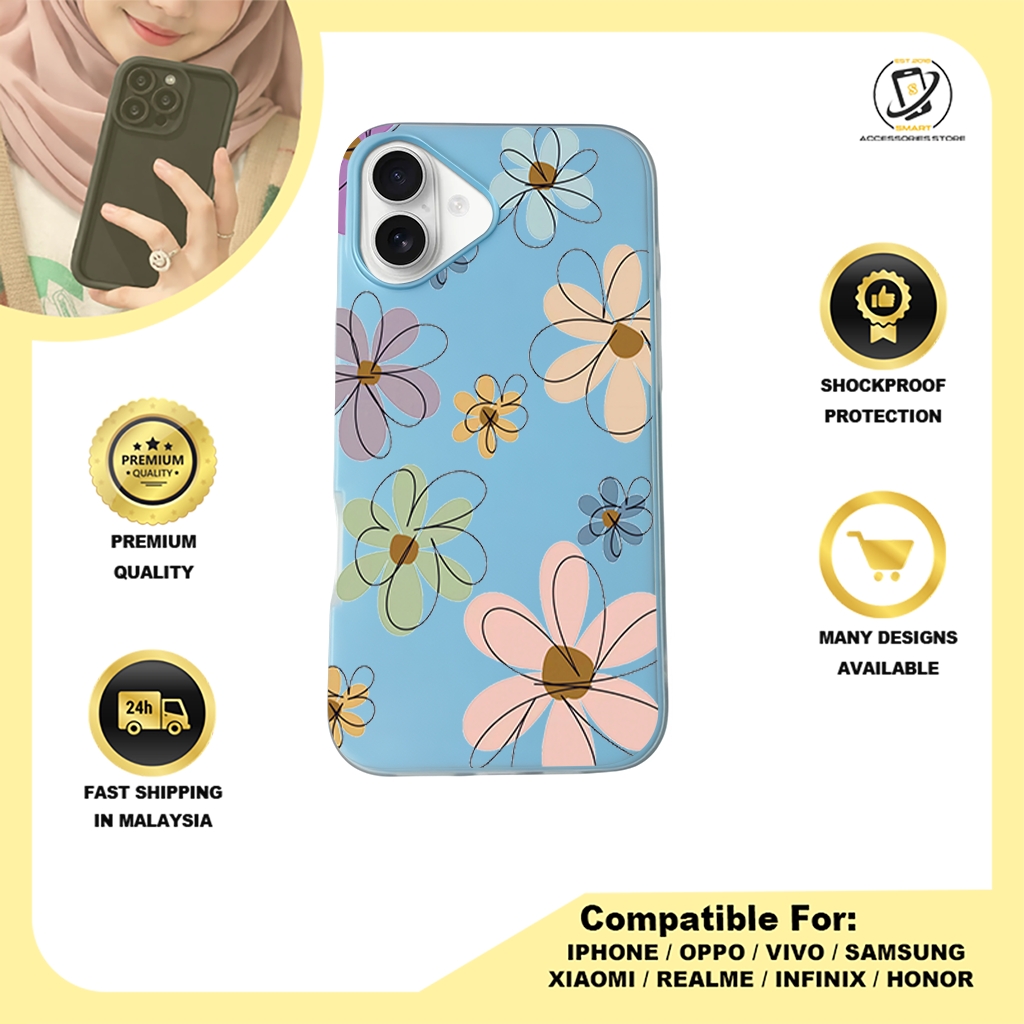 JELLY CASE PHONE FOR IPHONE - DESIGN FLOWER E