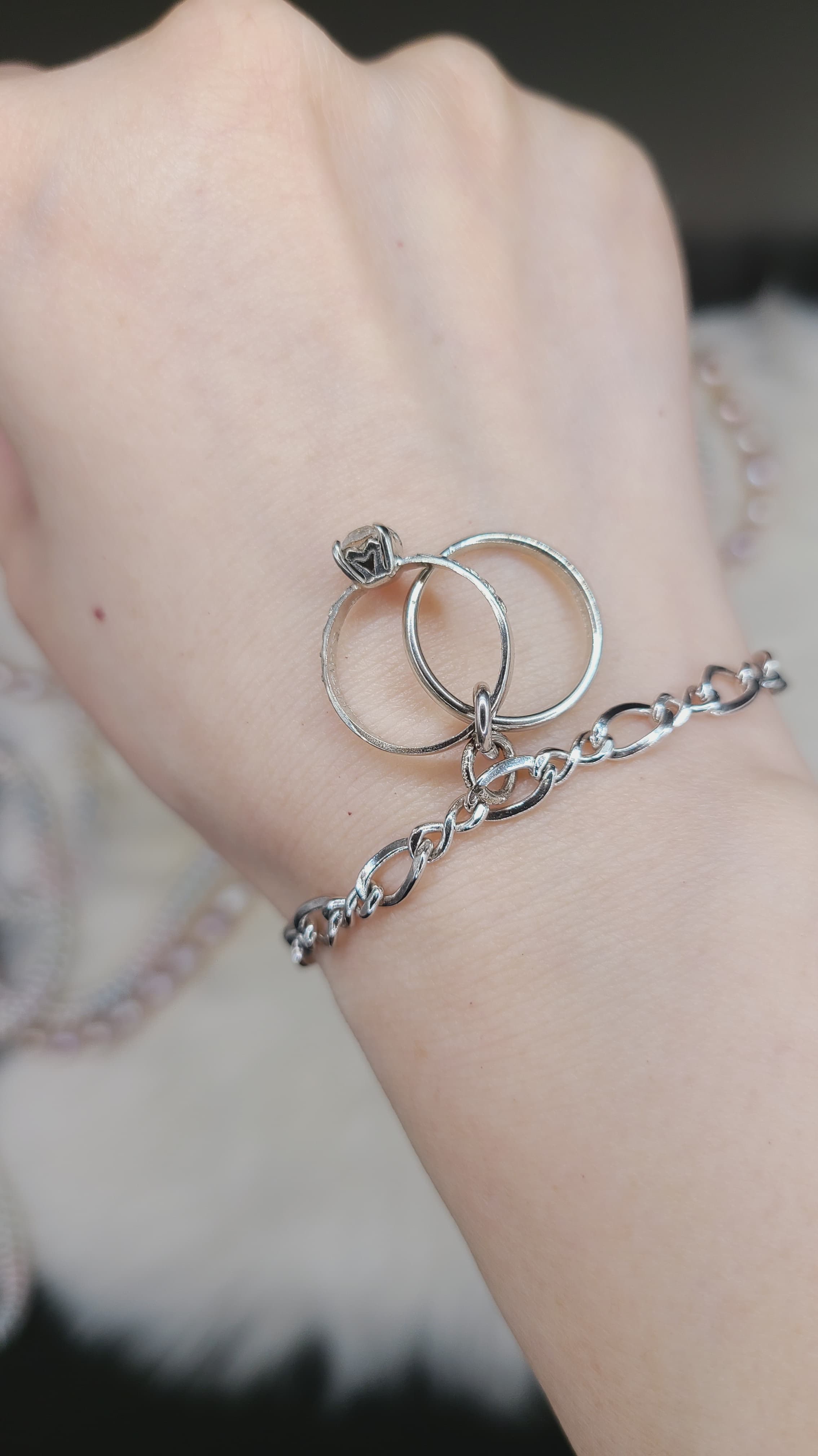 Danecraft 對戒吊飾純銀手鍊