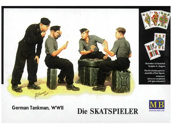 1/35 Ger Tank Crewmen Playing Cards (4pcs)