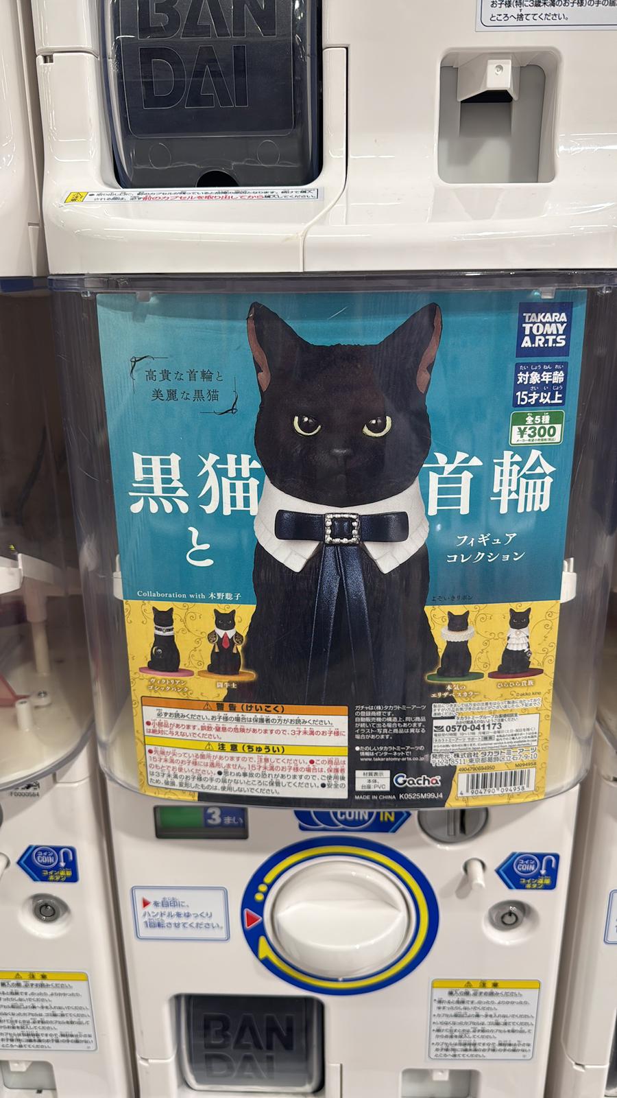 ✨連線商品需補運費✨黑貓與項圈 造型公仔扭蛋