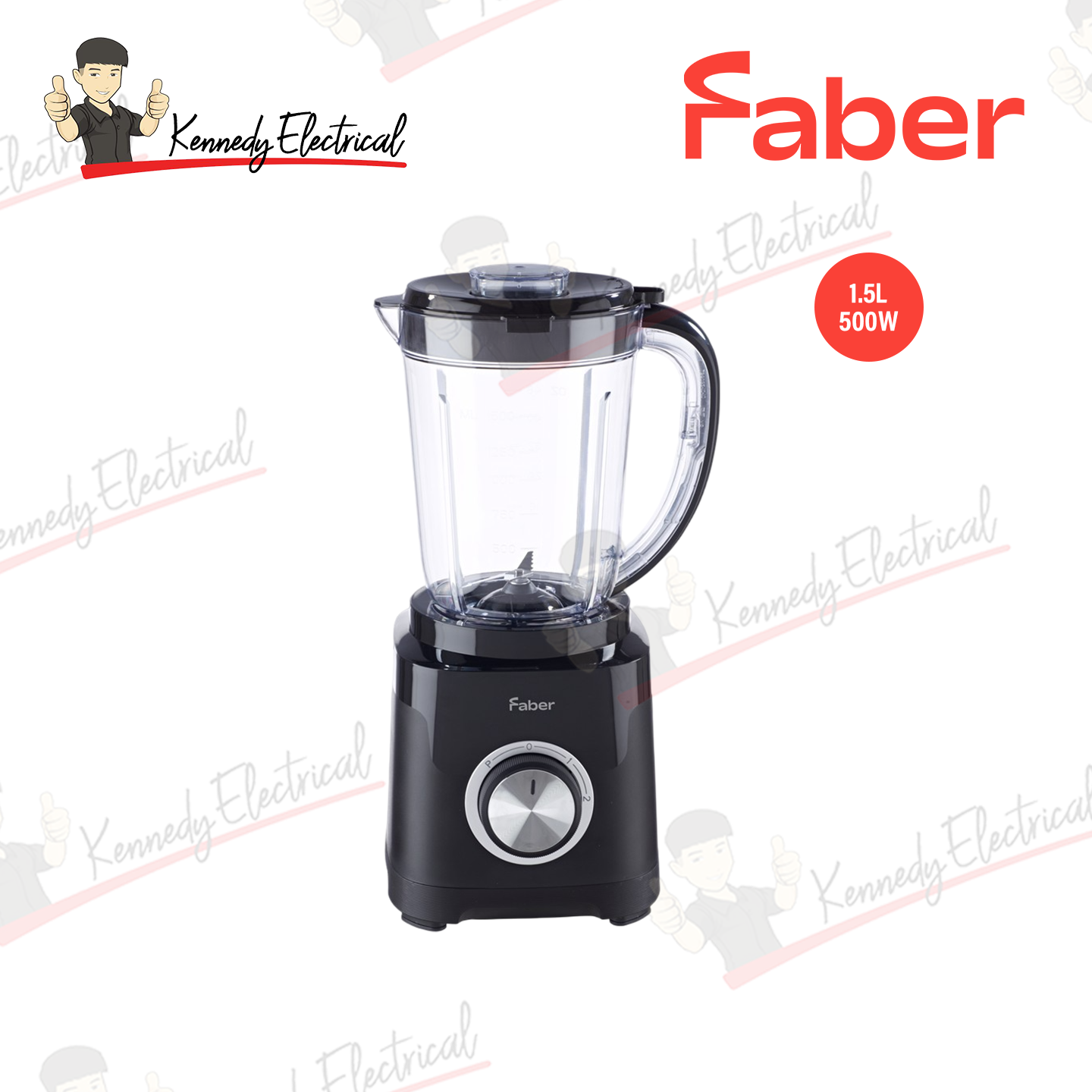 Faber 1.5L Blender (Retro Black) FBG P1500