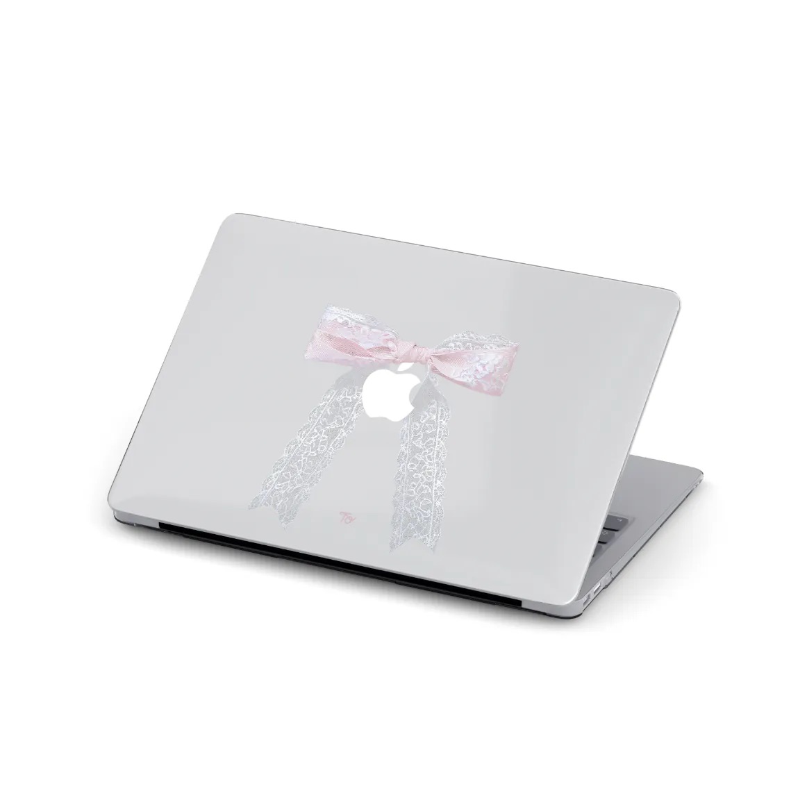 【The Ballerina Lace Ribbon】Transparent MacBook Protective Case
