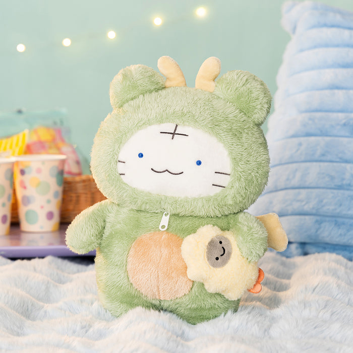 「預訂」小白虎與黑虎蝦毛絨公仔（小飛龍白虎）