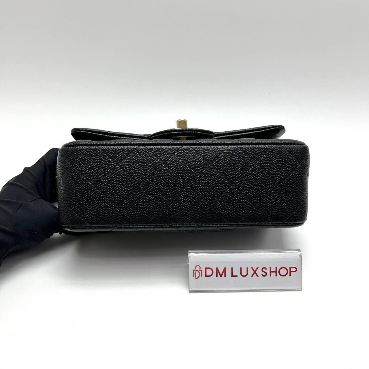 Chanel Black Caviar Mini Rectangular Classic Flap GHW (Serial 26, Y: 2018)