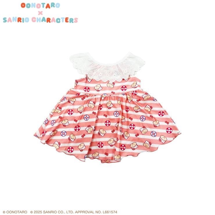 🇯🇵限量預訂 日本直送🇯🇵Oonotaro x Sanrio Hello Kitty人物印花蕾絲荷葉邊連身泳衣