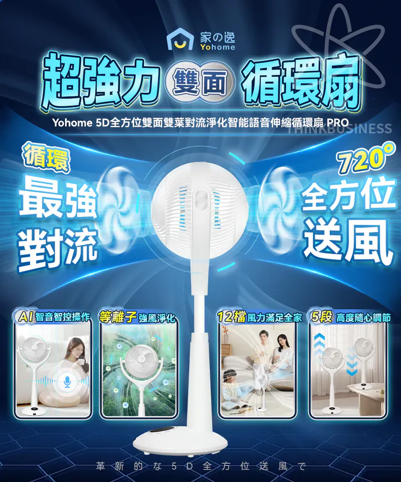 Yohome 5D伸縮循環扇 PRO