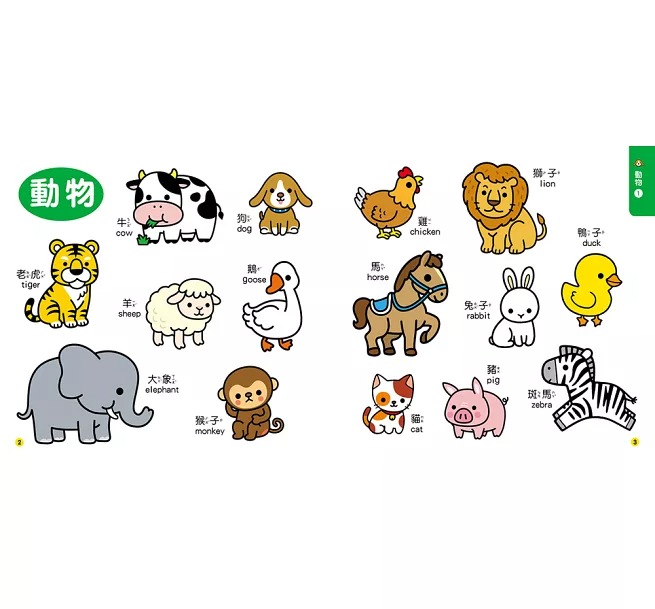 中英雙語幼兒認知圖鑑