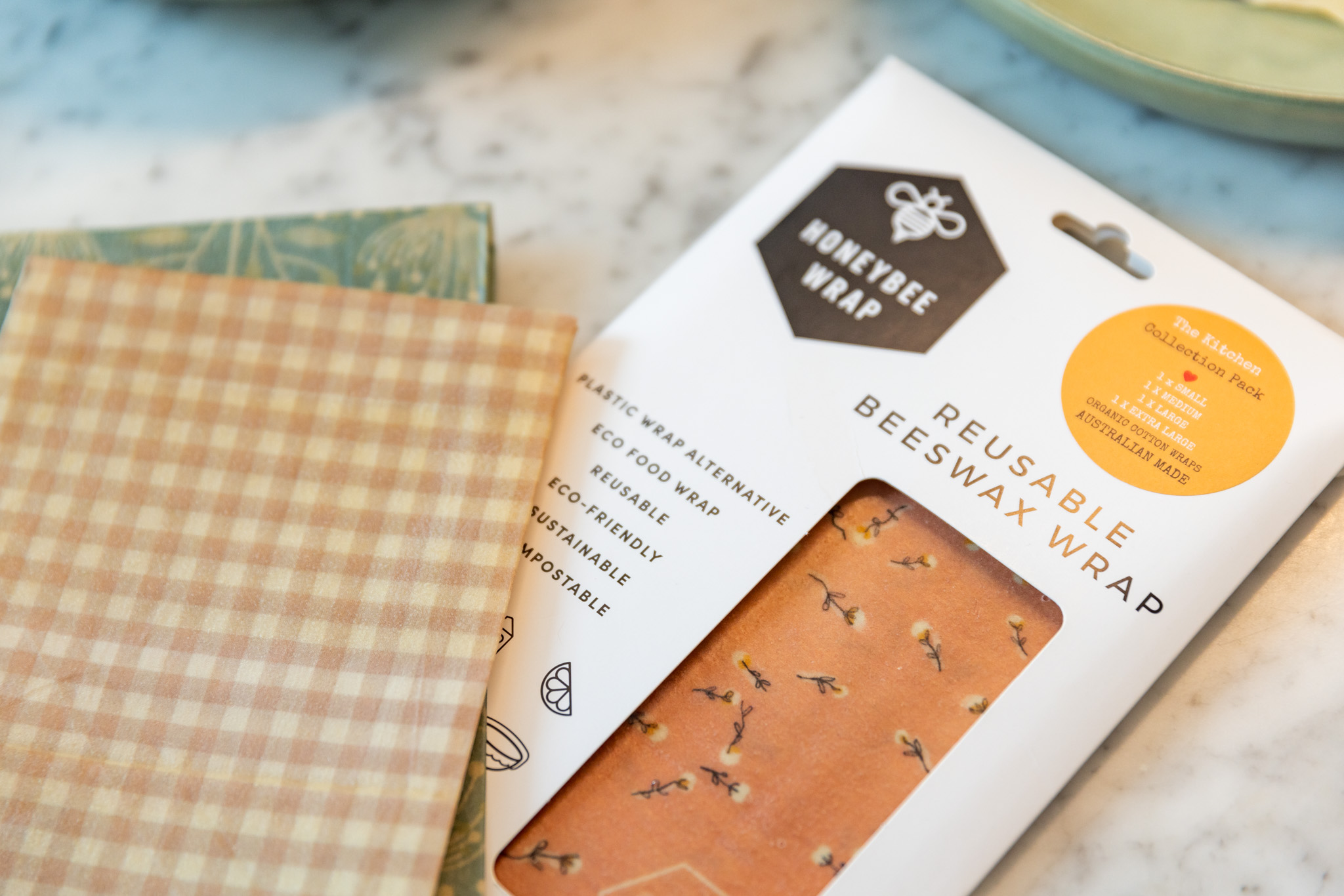 Reusable Bee Wax Wraps (The kitchen Starter Packs - S,M.L)