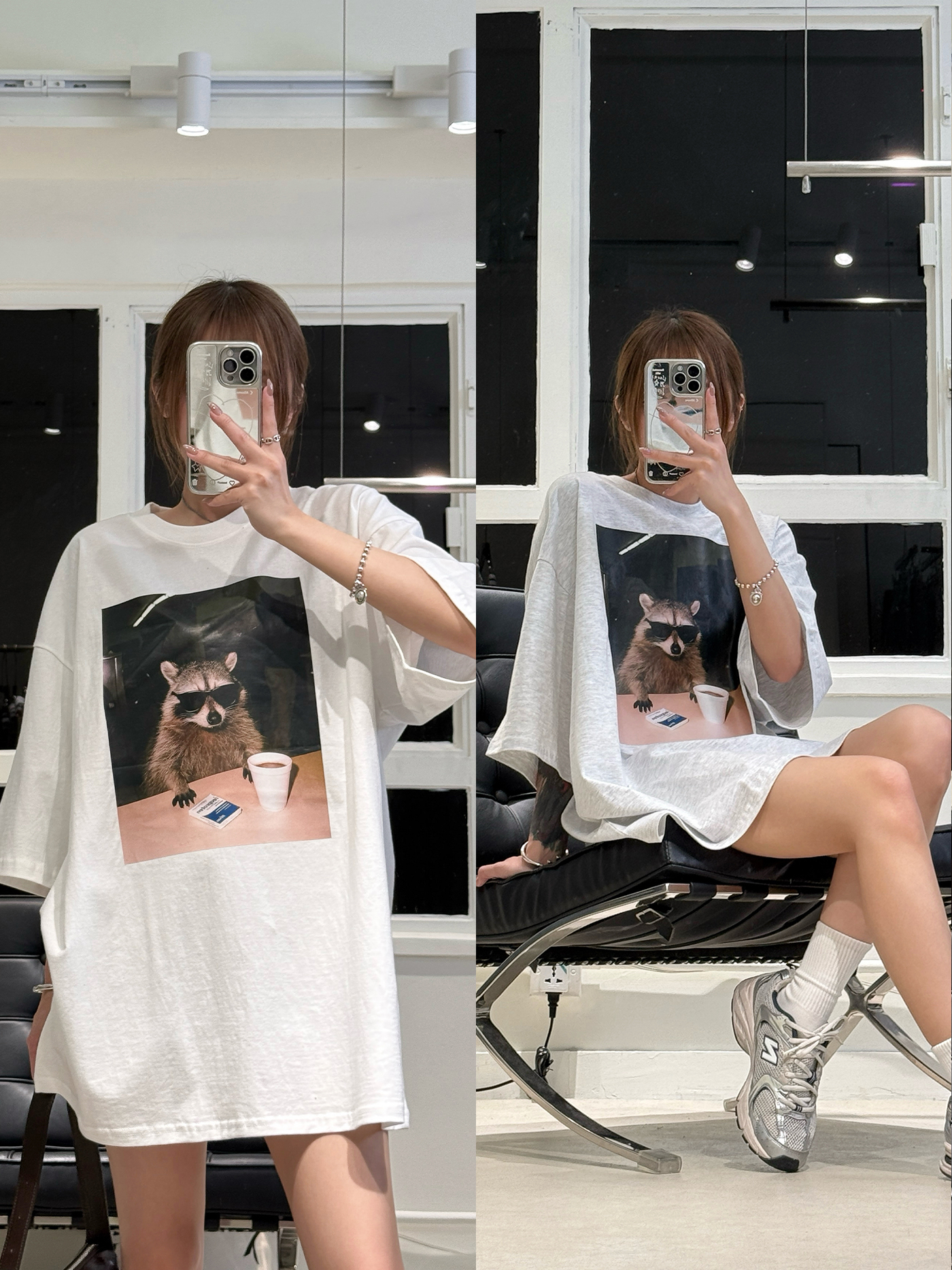 𝐑𝐚𝐜𝐜𝐨𝐨𝐧 𝐠𝐫𝐚𝐩𝐡𝐢𝐜 𝐨𝐯𝐞𝐫𝐬𝐢𝐳𝐞𝐝 𝐭-𝐬𝐡𝐢𝐫𝐭