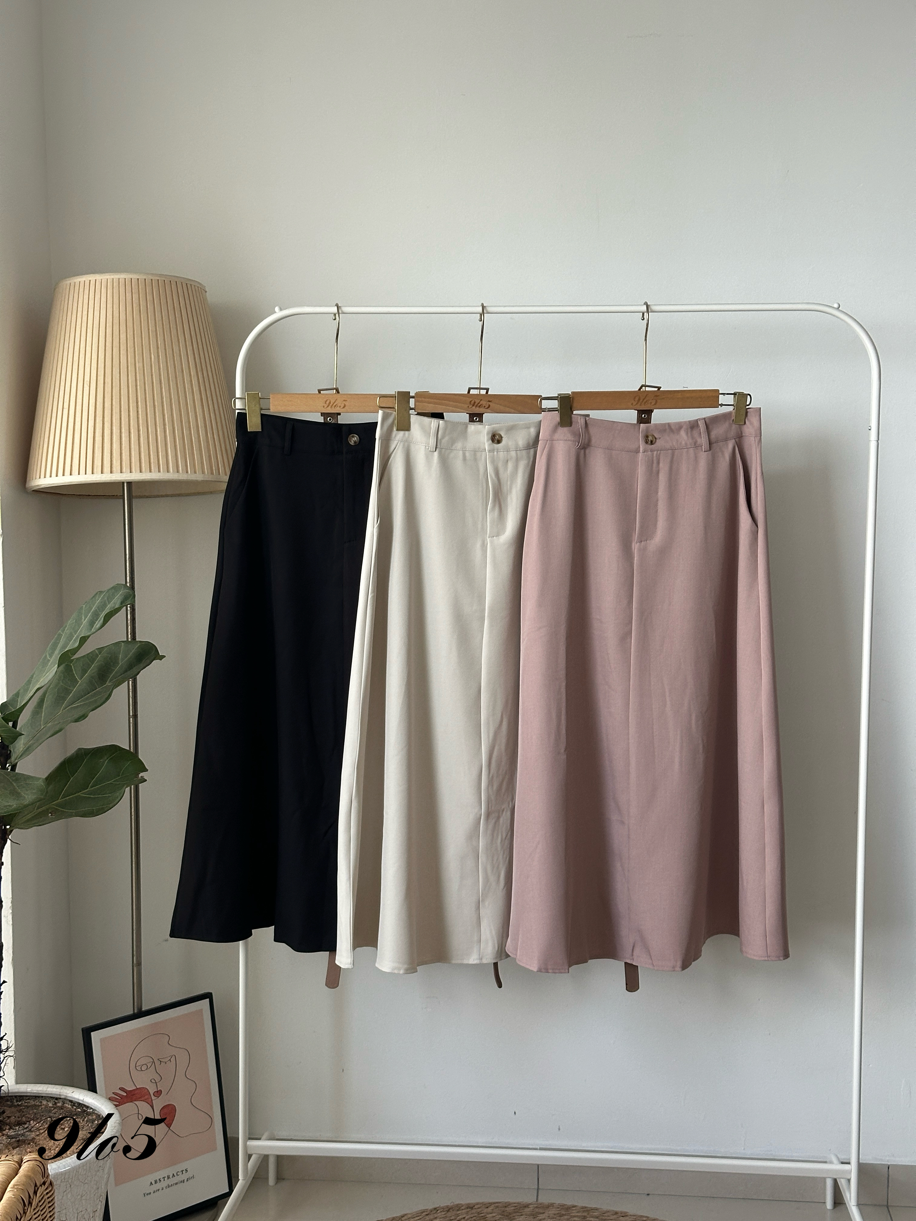 S1837 A Line Long Skirt - 3 Colors 