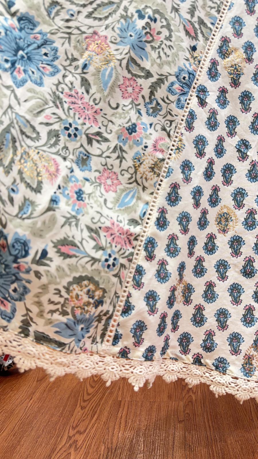 2522 Beige Floral Layers with Lace 4-Rope OP