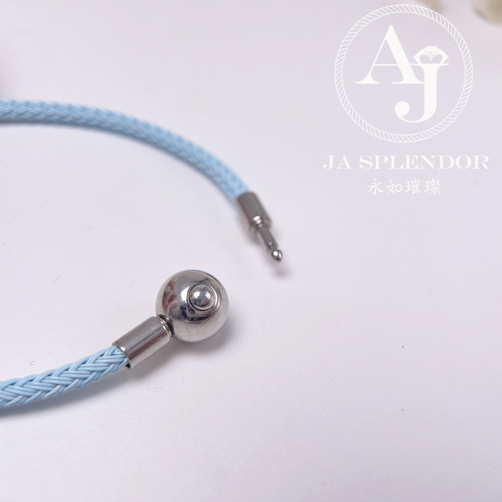 JN-2262 天然翡翠A玉 【愛永恆】環環相扣不鋼防水、防敏手鐲