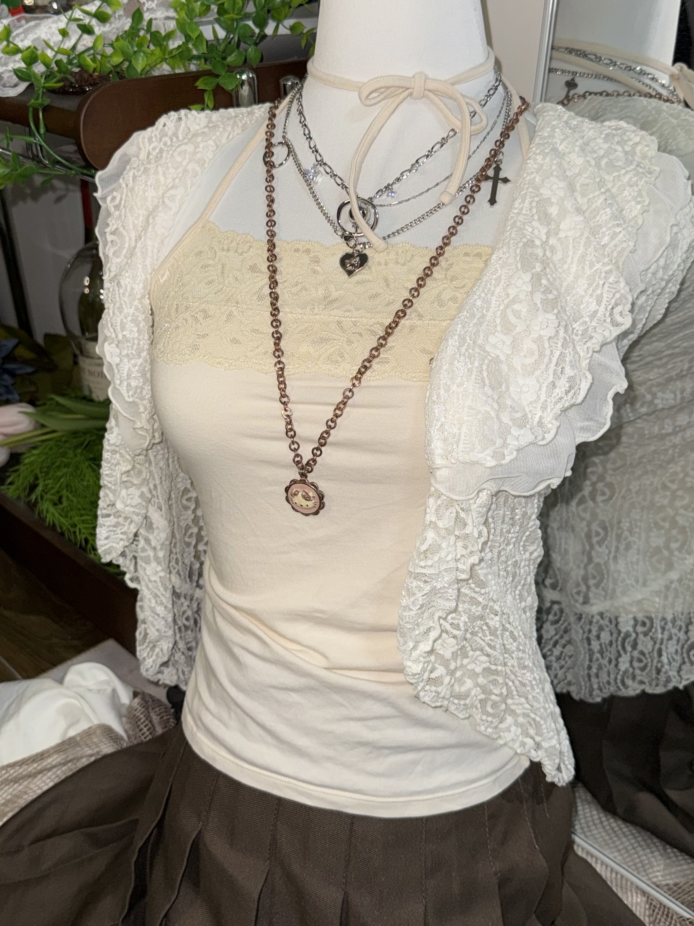 Soft Vintage Lace Twin Set