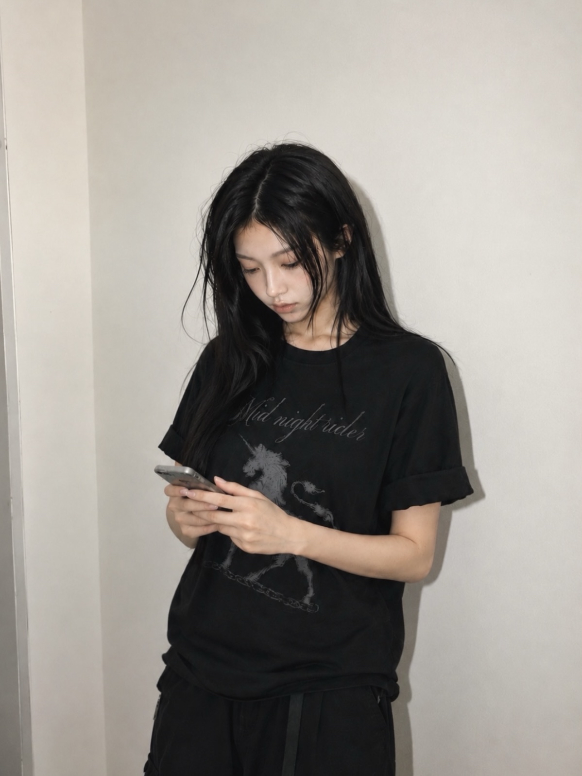 Unicorn Lettering Graphic Short Sleeve Top
