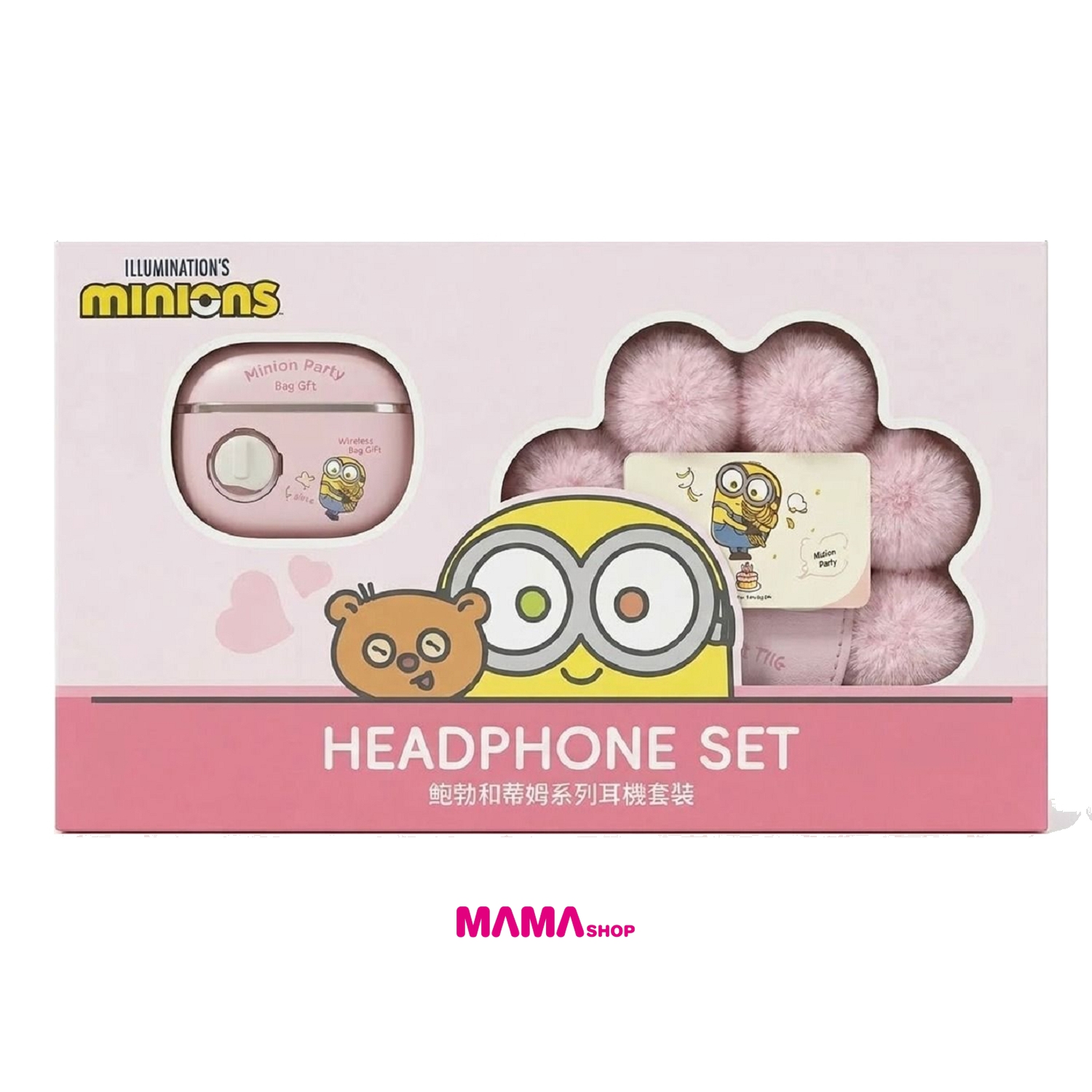 香港正版授權 Minions x Emie 小黃人Bob和Tim系列🎧J08藍牙耳機套装