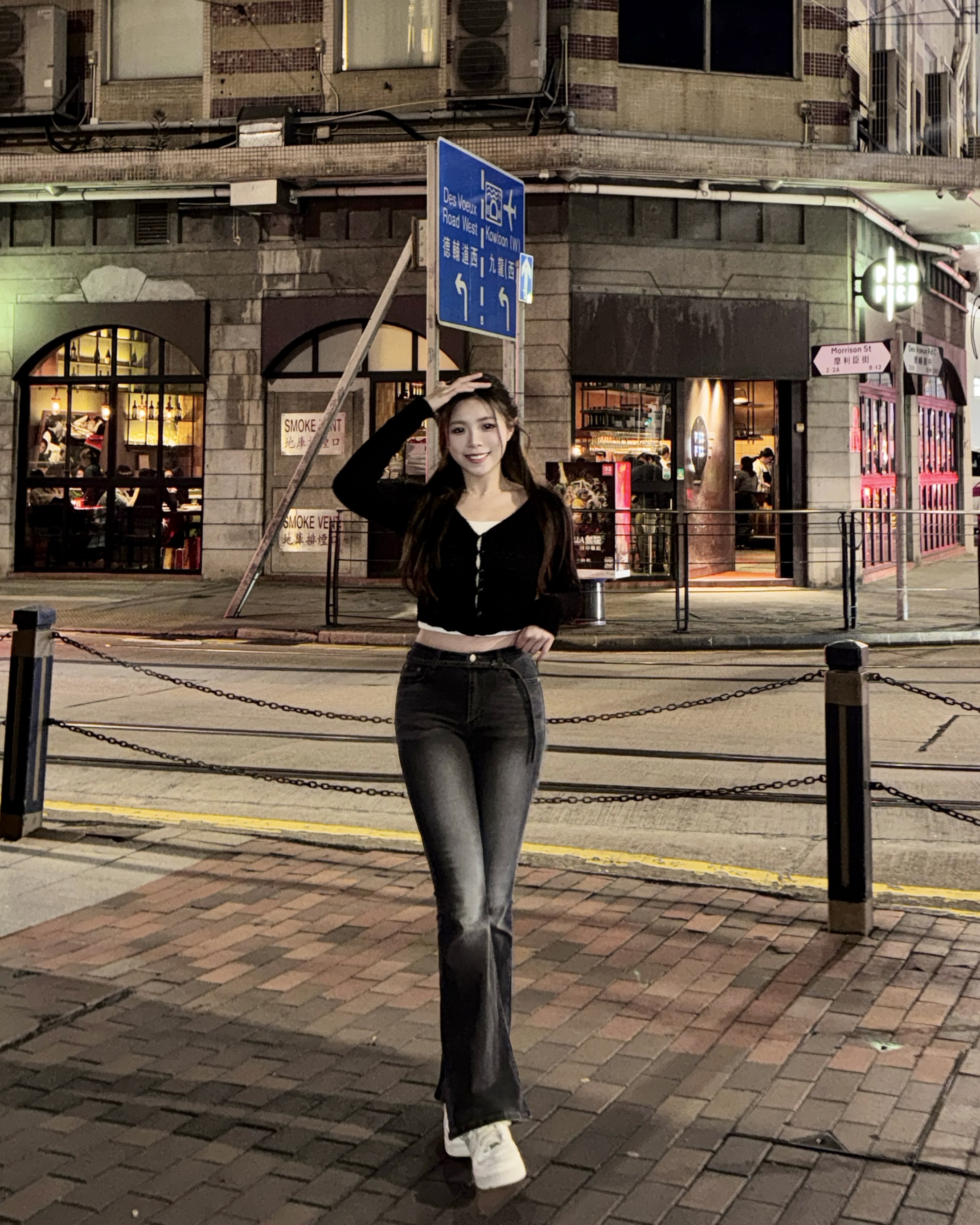 【 新品追加💿 | -5kg顯瘦度🩶超加分洗水雲染～連BELT點綴！高腰提臀喇叭褲୨⚑゛】 Ash Black High-waisted Boots Cut Pants