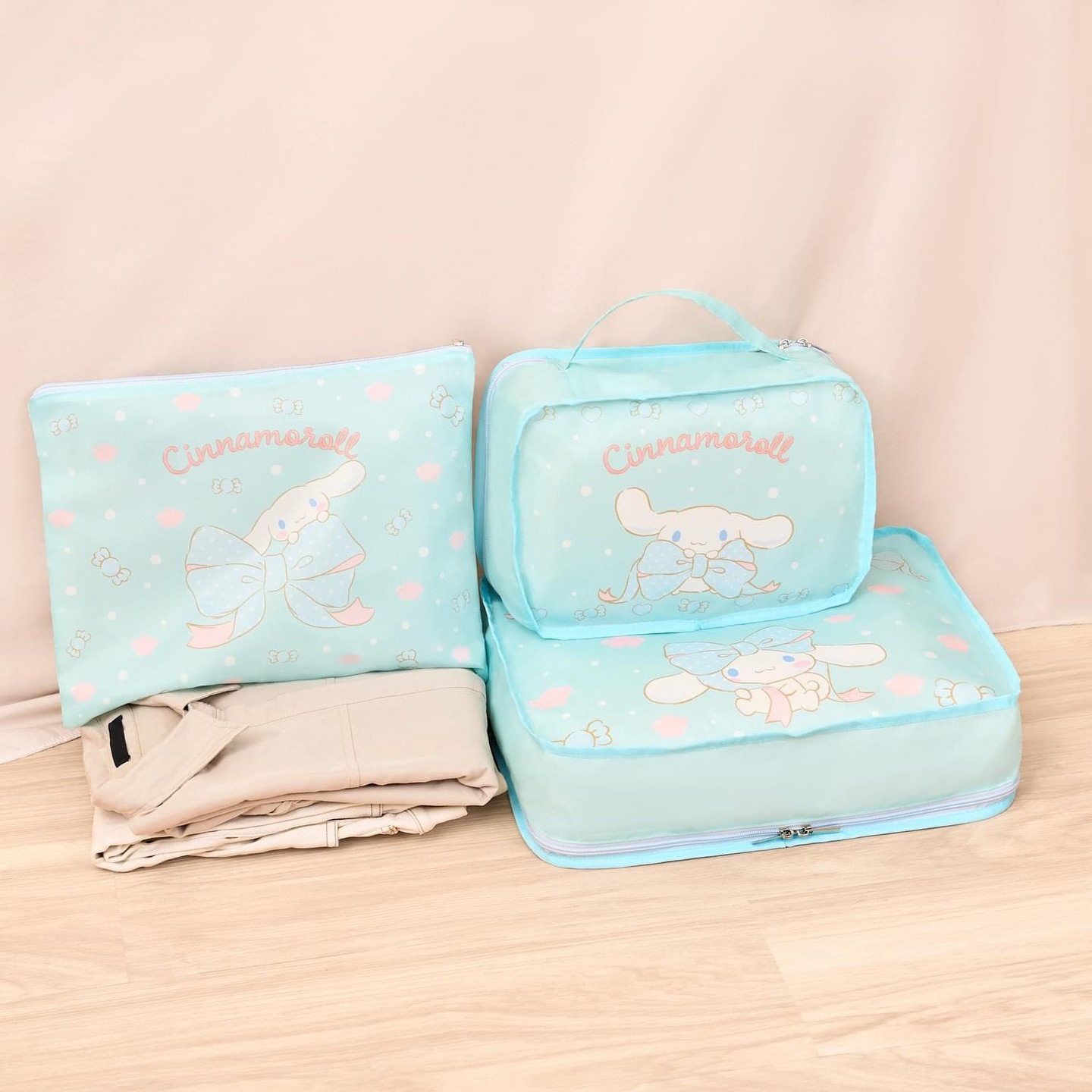 ✈️【告別亂葬崗！】Sanrio 萌系行李收納袋 3 件套 💖$68套。2套起$58套。