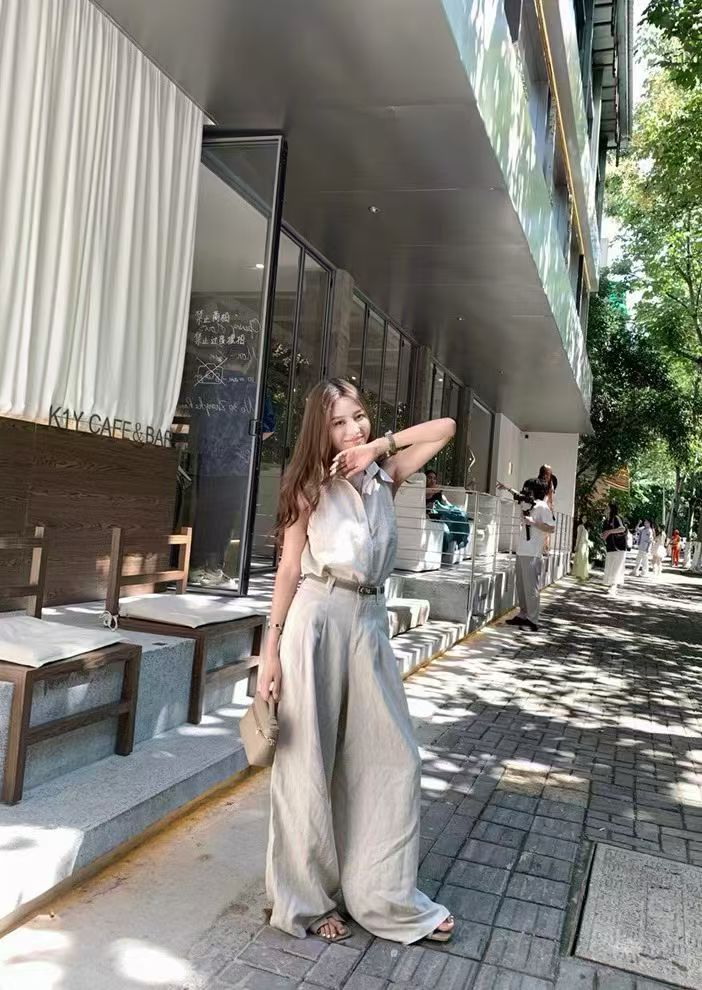 1803 Linen vibe top pants set | 亚麻老钱风套装